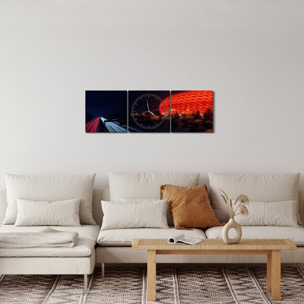 Obraz diaľnice (s hodinami) (90x30 cm)
