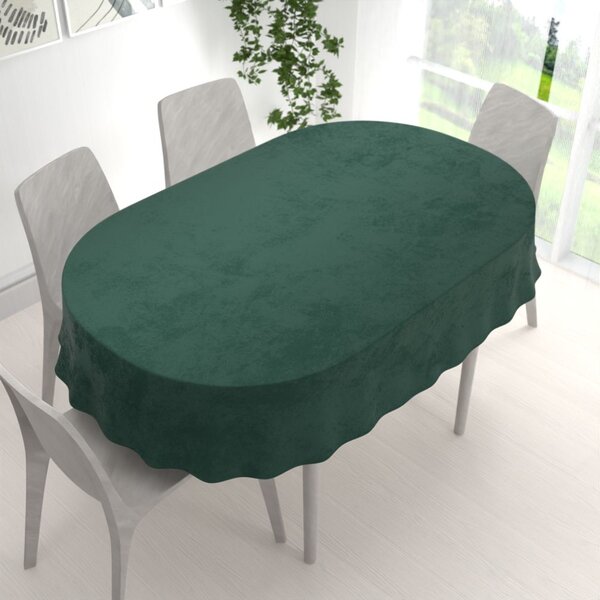Biante Zamatový oválny obrus Velvet Prémium SVP-044 Lesná zelená 60x100 cm