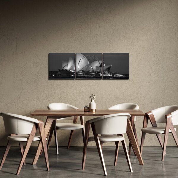 Obraz Opery v Sydney (s hodinami) (90x30 cm)