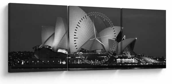Obraz Opery v Sydney (s hodinami) (90x30 cm)