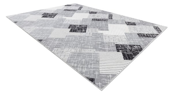 Koberec SAMPLE REMI geometrický, sivý / čierny