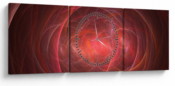 Moderný abstraktný obraz (s hodinami) (90x30 cm)