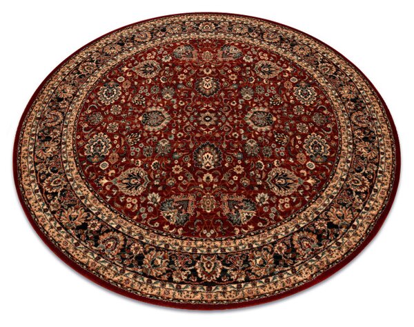 Koberec KASHQAI 4362 300 ornament, bordový / čierny kruh