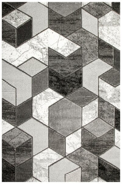 Koberec Amelia B101B geometrický, sivý