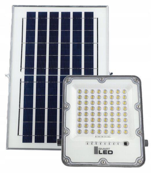 LED stmievateľný solárny reflektor LED/50W/3,2V 5000K 6000 mAh IP65 čierny + diaľkové ovládanie
