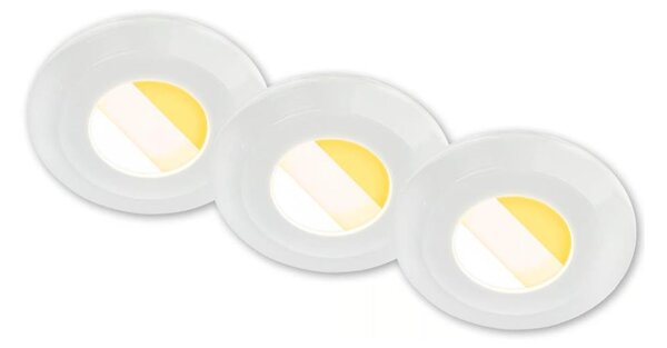 Briloner 7588036 - SADA 3xLED kúpeľňové podhľadové svietidlo KLIRA 3xLED/4,9W/230V IP44 biela