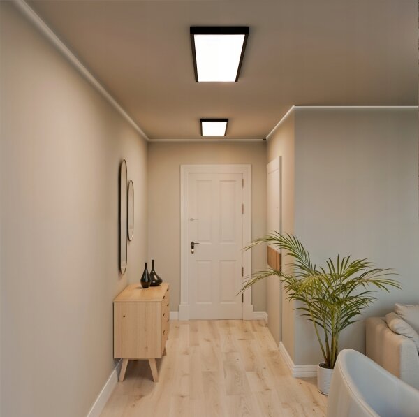 LED prisadený panel LED/60W/230V 30x120 cm čierny