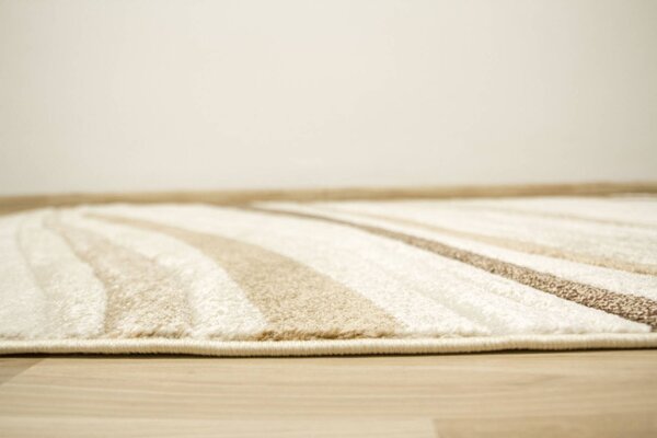 Koberec Amelia C012A vlny, hnedý / béžový