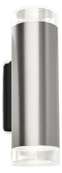 Brilo - LED Vonkajšie nástenné svietidlo 2xGU10/4,7W/230V IP44 4000K matný chróm