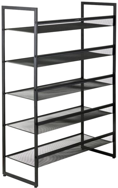 REGÁL NA TOPÁNKY, čierna, 72/102,5/30 cm Xora - Online Only drobný nábytok, Online Only