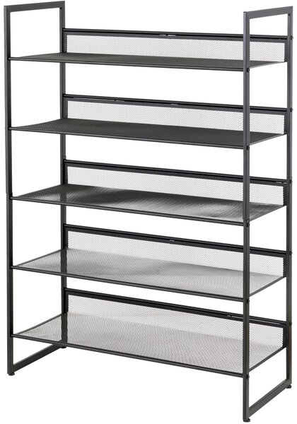 REGÁL NA TOPÁNKY, čierna, 72/102,5/30 cm Xora - Online Only drobný nábytok, Online Only