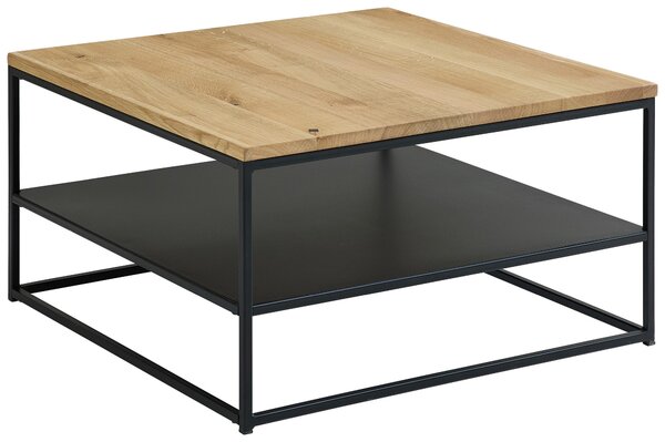 KONFERENČNÝ STOLÍK, čierna, farba duba, drevo, kov, 75/75/40 cm Boxxx - Stolíky do obývačky, Online Only