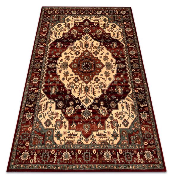 Koberec KASHQAI 4377 300 ornament bordový / béžový
