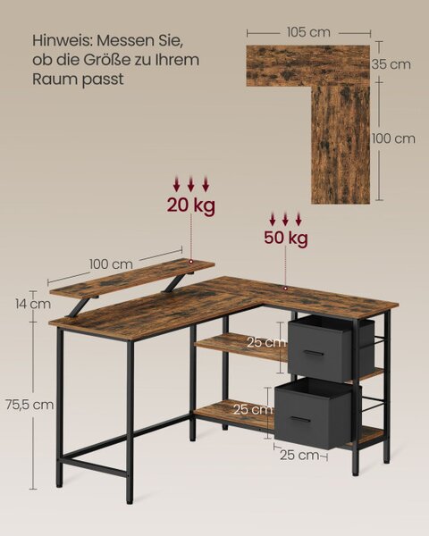 Rohový kancelársky stôl s dvoma boxami LWD098B01