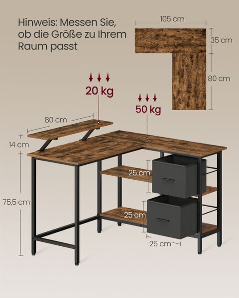 Rohový kancelársky stôl s dvoma boxami LWD097B01