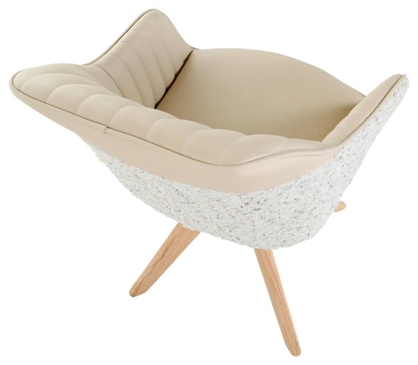STOLIČKA S PODRÚČKAMI, ženilka, vzhľad kože, farba duba, béžová home24 - Stoličky, Online Only