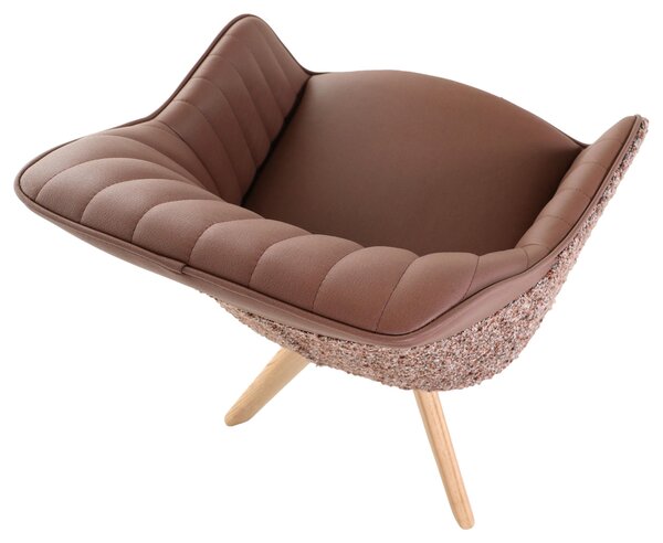 STOLIČKA S PODRÚČKAMI, ženilka, vzhľad kože, farba duba, koňaková home24 - Stoličky, Online Only