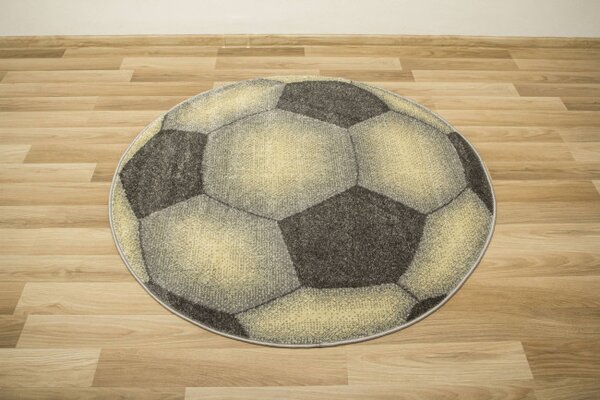 Koberec Lima G758A Football, grafitový / žltý kruh