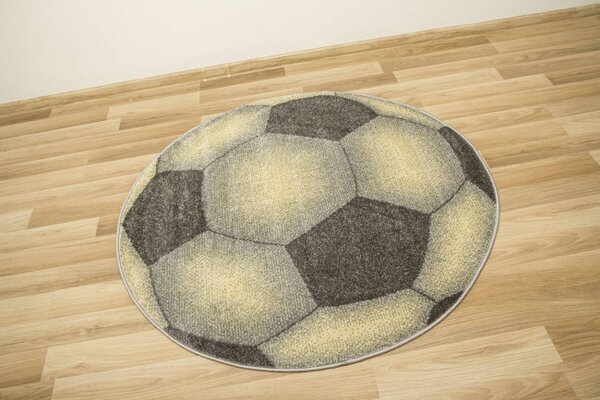Koberec Lima G758A Football, grafitový / žltý kruh