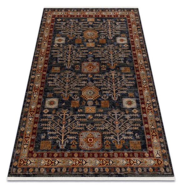 Koberec KESHAN strapce / rám 6174/53511 granátový / bordový