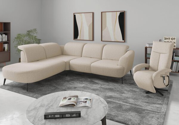 ROHOVÁ SEDAČKA, textil, krémová Sit & More - Sedačky, Online Only