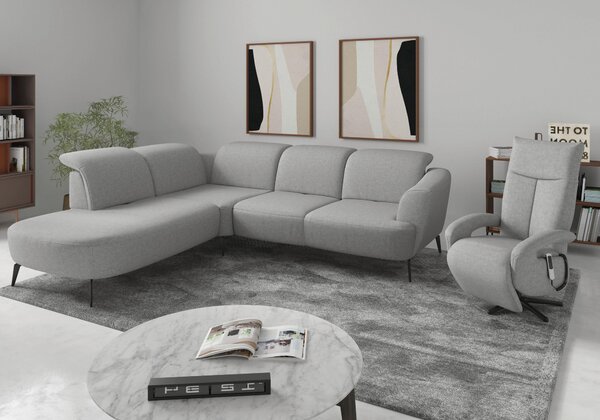 ROHOVÁ SEDAČKA, textil, svetlosivá Sit & More - Sedačky, Online Only