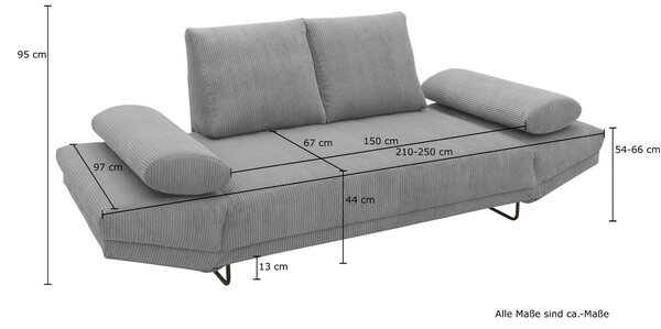 ROZKLADACIA POHOVKA, textil, krémová MID.YOU - Sedačky, Online Only
