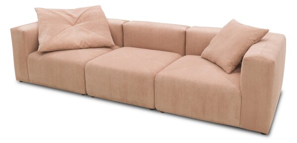 TROJMIESTNA POHOVKA, textil, ružová, ružové zlato MID.YOU - Sedačky, Online Only