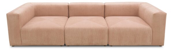 TROJMIESTNA POHOVKA, textil, ružová, ružové zlato MID.YOU - Sedačky, Online Only