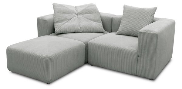 ROHOVÁ SEDAČKA, textil, svetlosivá MID.YOU - Online Only obývacie izby, Online Only
