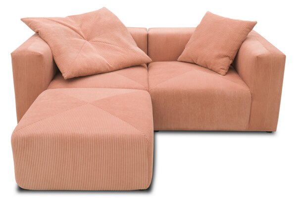 ROHOVÁ SEDAČKA, textil, ružová, ružové zlato MID.YOU - Online Only obývacie izby, Online Only