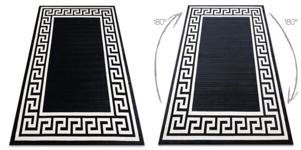 Koberec PEARL 51327H rám / grécky / štrukturálny, čierny