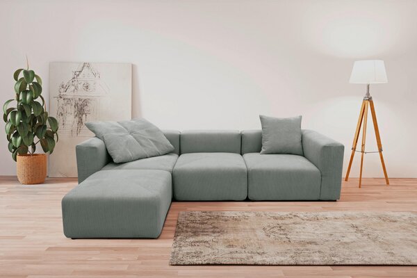 ROHOVÁ SEDAČKA, textil, svetlosivá MID.YOU - Online Only obývacie izby, Online Only