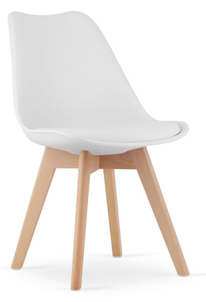 Jedálenský stôl KAMI biely 80 cm so štyrmi stoličkami MARK biele