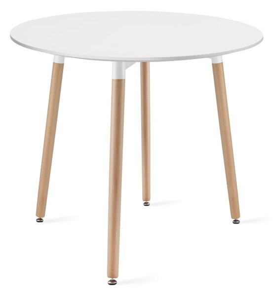 Jedálenský stôl KAMI biely 80 cm so štyrmi stoličkami MARK biele