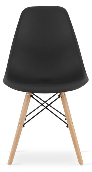 Jedálenský stôl TODI čierny 80 cm so štyrmi stoličkami OSAKA čierne / hnedé