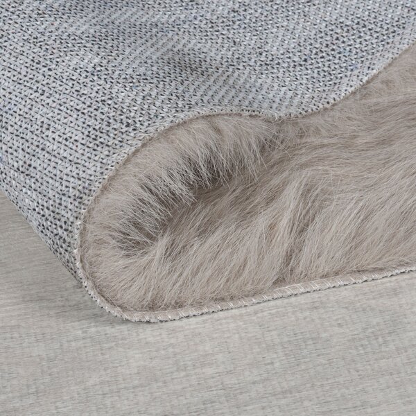 Flair Rugs , Kusový koberec Alpine Faux Fur Soft Grey, 80x150, šedá, obývacia izba