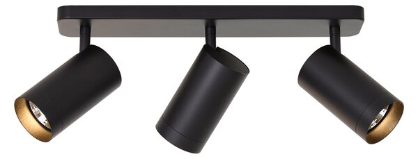 Moderné stropné svietidlo čierne 3-svetlové GU10 70mm - Jeana Luxe