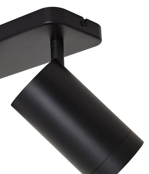 Moderné stropné svietidlo čierne 3-svetlové GU10 70mm - Jeana Luxe