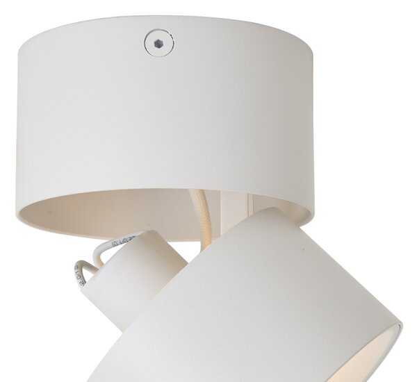 Moderné prisadené bodové svietidlo biele GU10 50mm naklápacie - Echo