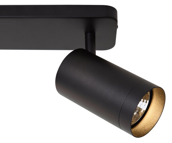 Moderné stropné svietidlo čierne 2-svetlové GU10 70mm - Jeana Luxe