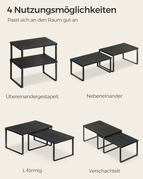 Set 4 kuchynských políc KCS027B01