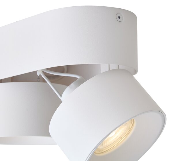 Moderné prisadené bodové svietidlo biele GU10 50mm 2-svetlové naklápacie - Echo