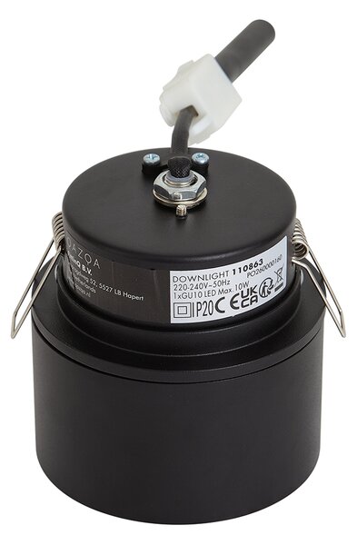 Moderné zapustené bodové svietidlo čierne GU10 50mm - Echo