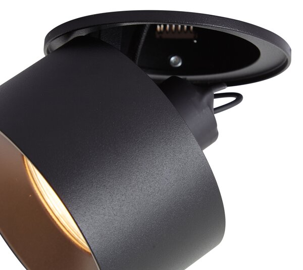 Moderné zapustené bodové svietidlo čierne GU10 50mm - Echo