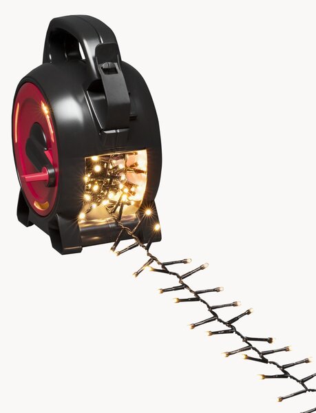 Exteriérová svetelná LED reťaz's navijakom Compact, teplá biela