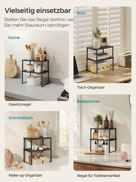 Set 4 kuchynských políc KCS027B01