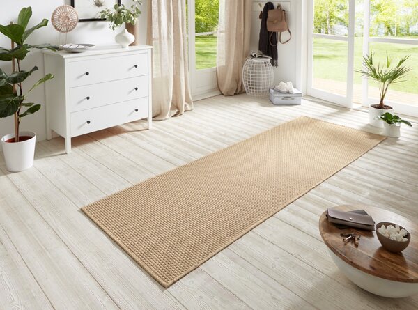BT Carpet , Behúň Nature 104271 Beige – na von aj na doma, 80x250, béžová, chodba / predsieň