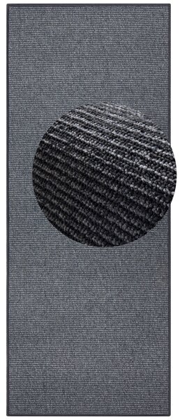 BT Carpet , Kusový koberec Bouclé 104435 Anthracite, 67x200, šedá, chodba / predsieň