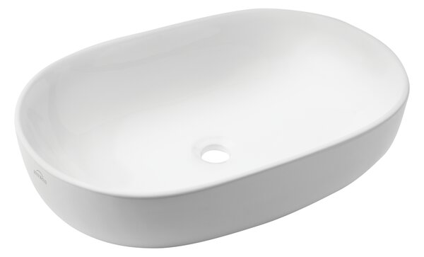 Invena Teja, umývadlo na dosku 600x420x145 mm, biela lesklá, INV-CE-09-001-C